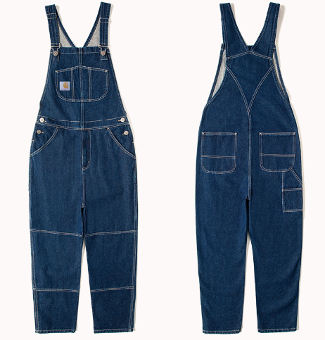 Zipper Pocket Suspender Trousers for Casual Street Wear
