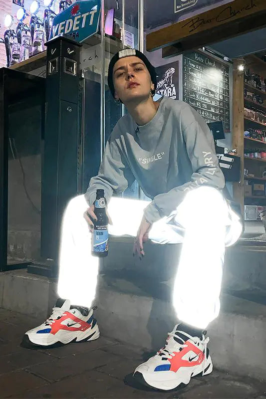 Men's and Women's Loose Casual Reflective Jogger Pants