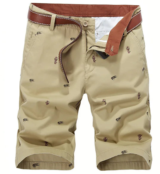 Plus Size Casual Cargo Shorts for Men, 100% Cotton