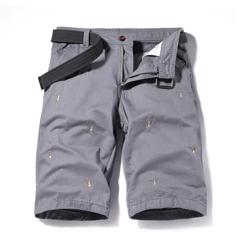 Plus Size Casual Cargo Shorts for Men, 100% Cotton