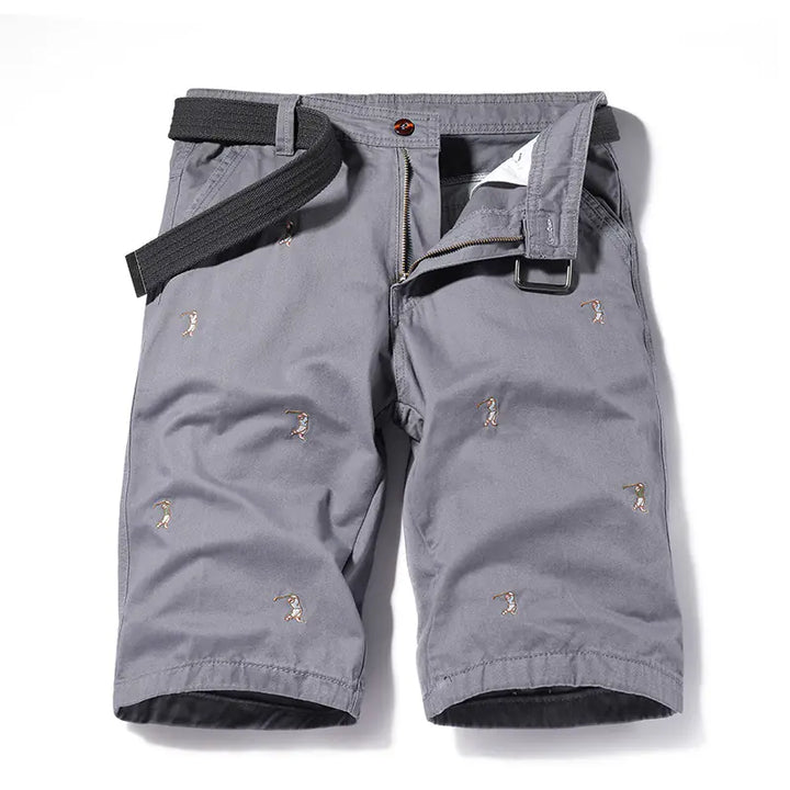 Plus Size Casual Cargo Shorts for Men, 100% Cotton
