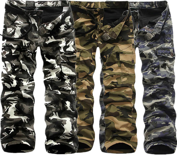 Men's Camouflage Cargo Pants with Fleece Lining