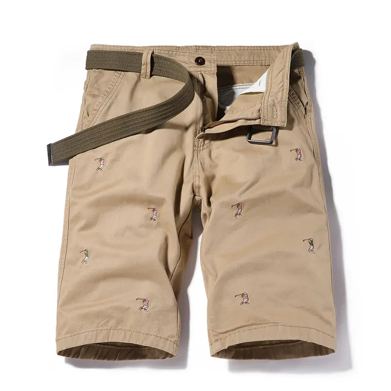 Plus Size Casual Cargo Shorts for Men, 100% Cotton