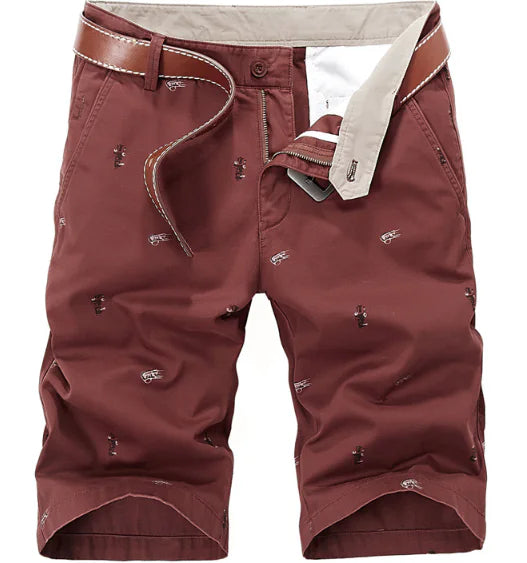 Plus Size Casual Cargo Shorts for Men, 100% Cotton