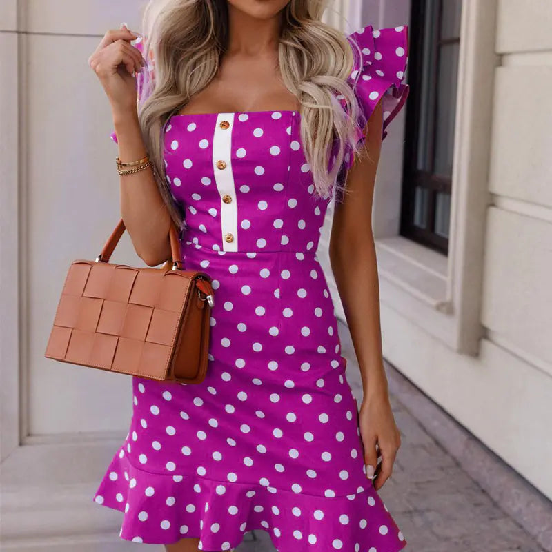 High Waist Slim Dress for Women's Fashion