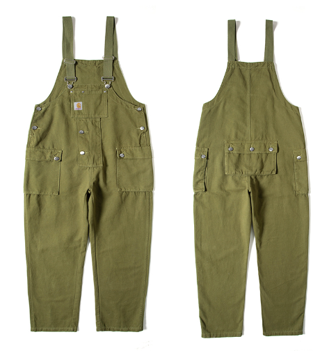Zipper Pocket Suspender Trousers for Casual Street Wear