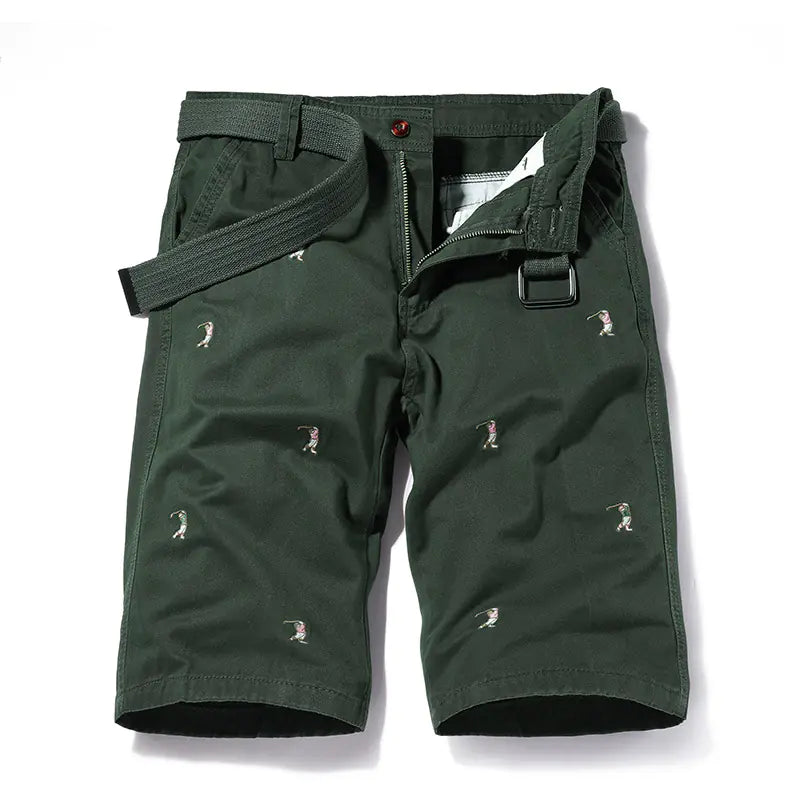 Plus Size Casual Cargo Shorts for Men, 100% Cotton